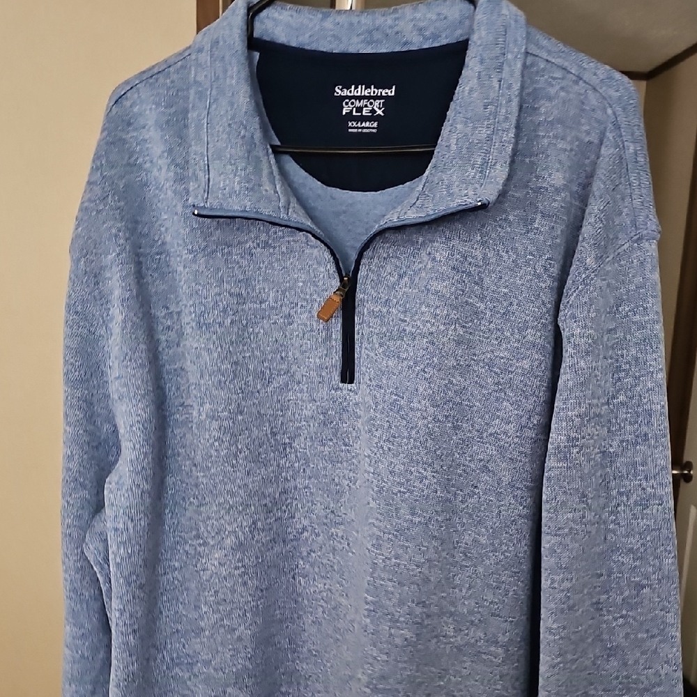 Saddlebred Blue Zip Up Sweater